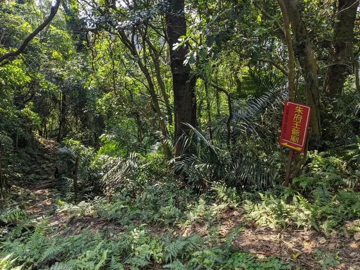 往朱府王爺廟方向下切