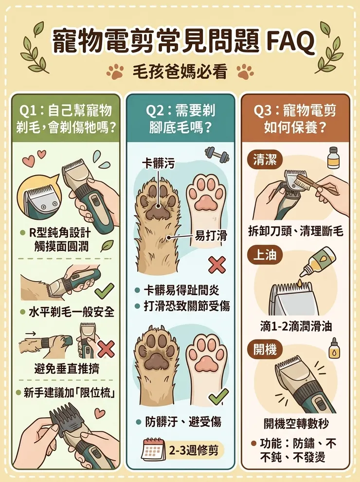 寵物剃毛器常見問題FAQ