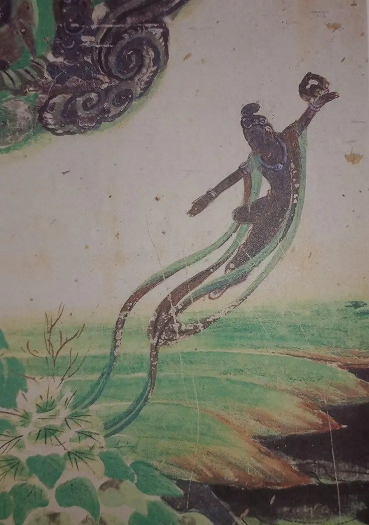 莫高窟172窟飛天圖(局部，盛唐)