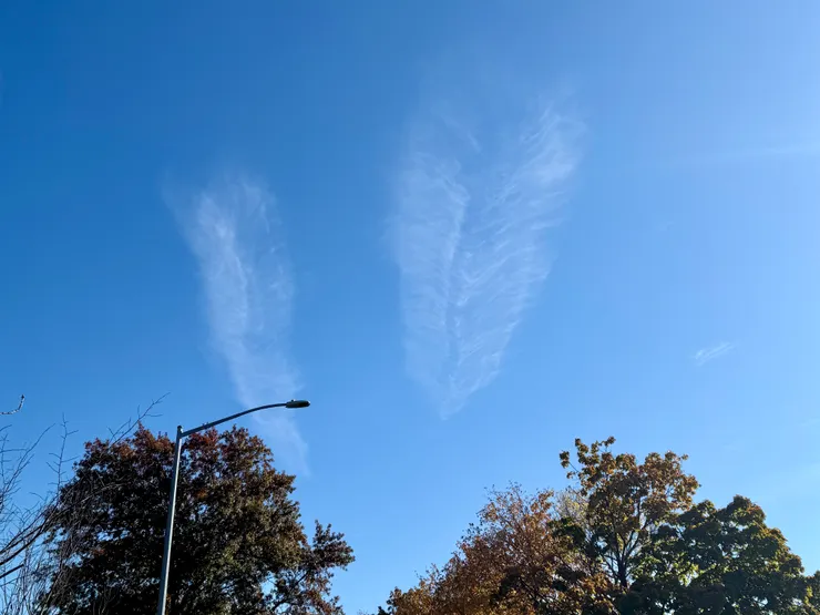 準備出發去演唱會時公車站旁的天空 (Photo by Carrie, 2024)