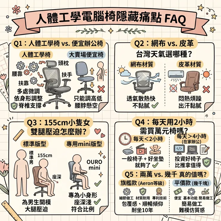 人體工學電腦椅隱藏痛點 FAQ
