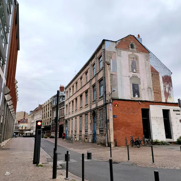 【怡青家附近，里爾的牆壁塗鴉？相較比利時安特衛普一般所見，有藝術感的多。】