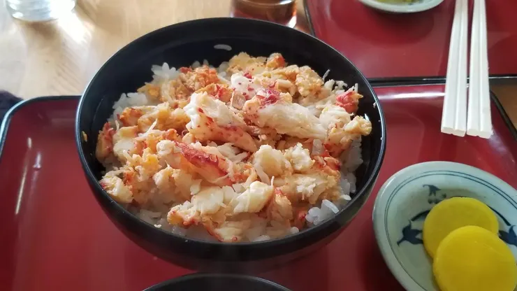 在海岸點了的蟹飯