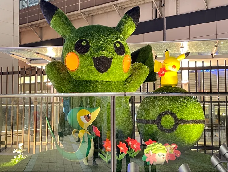 Parco仙台的外面即可看到超級可愛的皮卡丘。