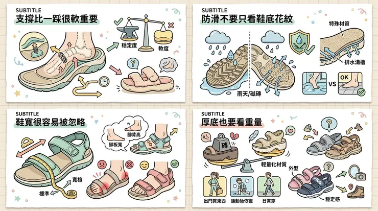 運動拖鞋怎麼選？軟不等於真的舒服