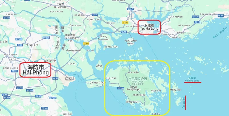 蘭哈灣和卡巴島位置圖