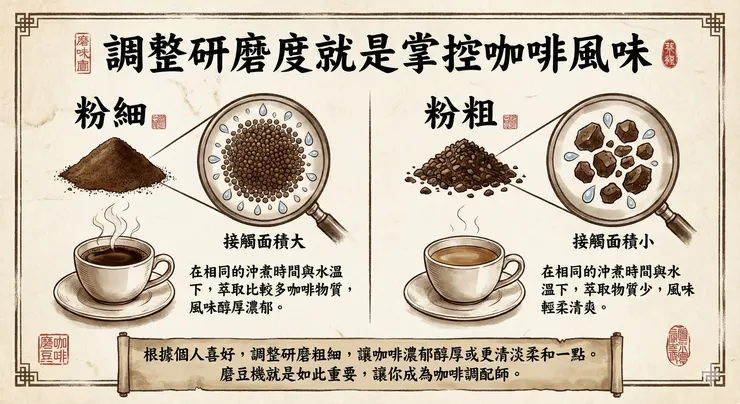 調整研磨度就是掌握咖啡風味