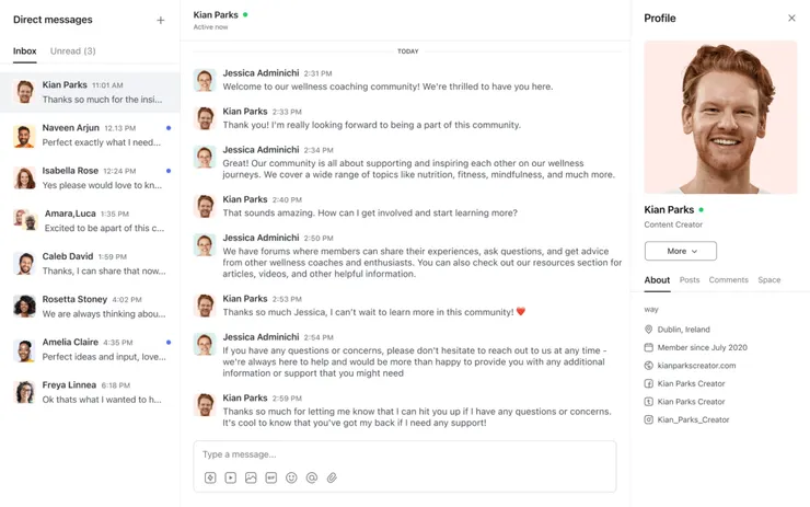 聊天界面（示意圖）