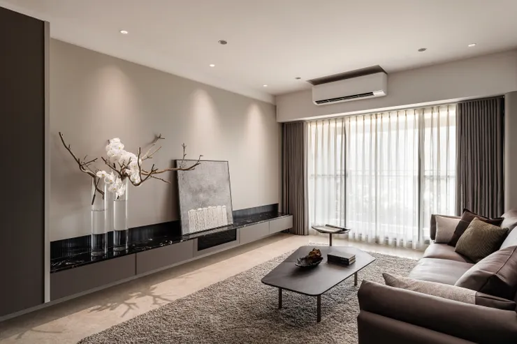 (作品呈現:皇苑御之苑 - 現代風‧灰色主調‧乾淨開闊的 3 房都會宅|高雄藝瓦室內設計)