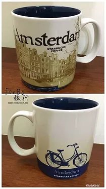 雖然荷蘭的阿姆斯特丹杯, 後面的單車像台灣路邊隨便一台, 卻充分表現出單車之國特色。