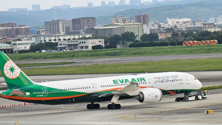 這是長榮航空的波音B787型夢幻客機!