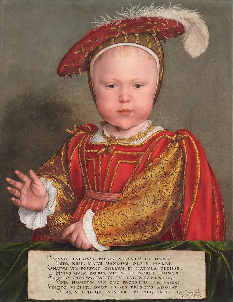 一歲大的愛德華六世。y Hans Holbein the Younger - fgGYFrGD2c5Etg at Google Cultural Institute maximum zoom level, Public Domain