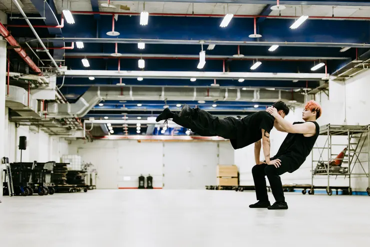 【2025衛武營馬戲平台】克萊蒙．達贊＆魔人神手製造所《勞動狂想》排練（攝影：李建霖） 