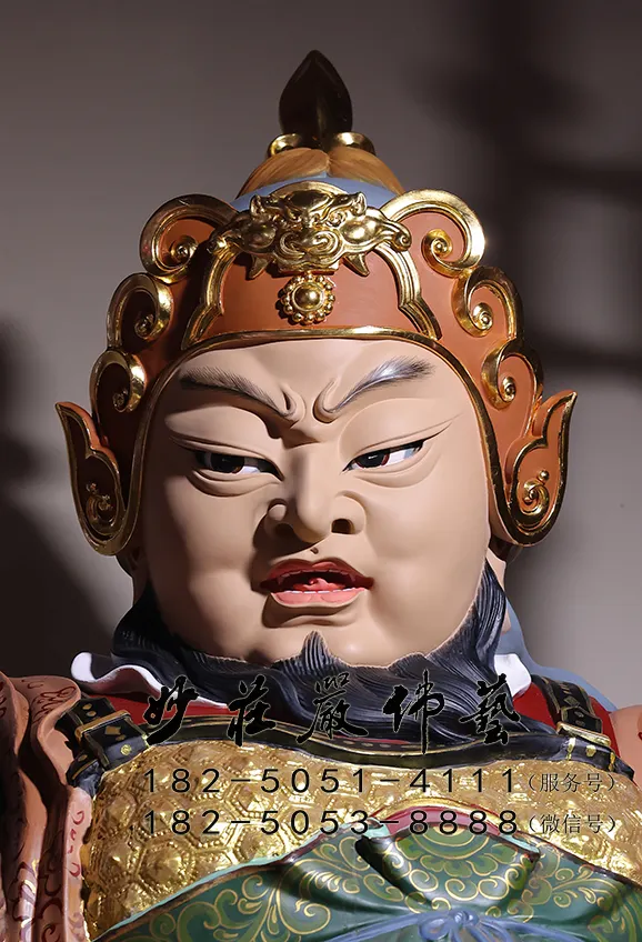 楊將軍彩繪神像正面近照實拍圖