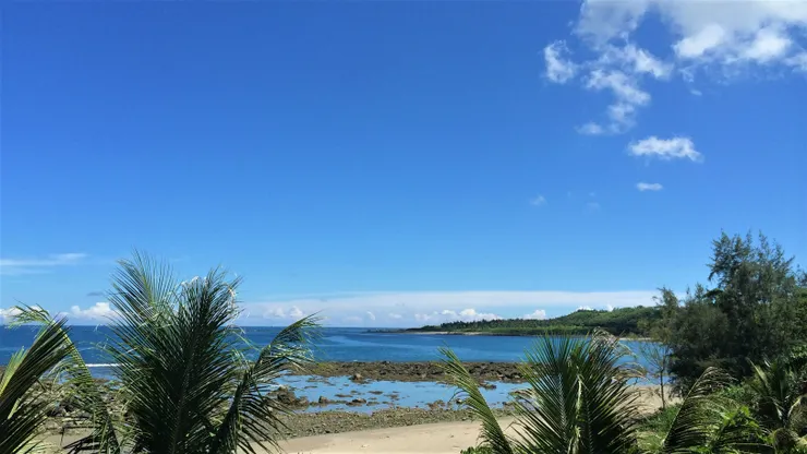 悠閒的午後，美麗的大海