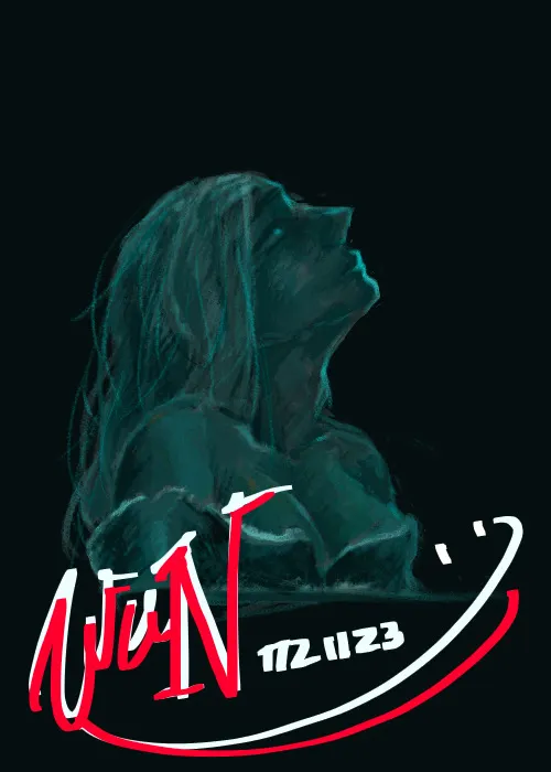 某某剛剛躺在床上畫的