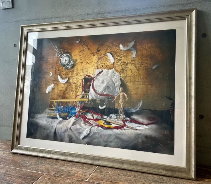 民宿老闆女兒前幾年的全國繪畫比賽第一名作品👍 高二這程度真的好神