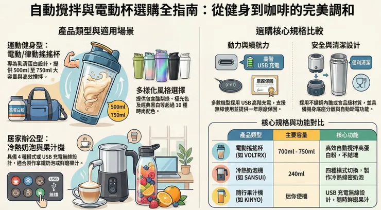 2026五款人氣電動攪拌杯深度評測