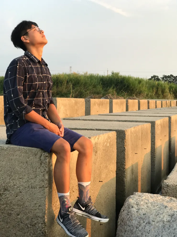 退伍之前短髮的時候