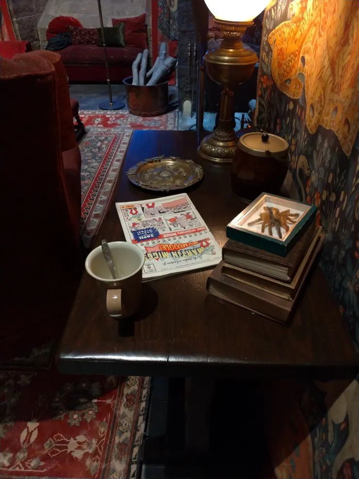 葛萊芬多交誼廳一隅，瘋麻瓜冒險記漫畫