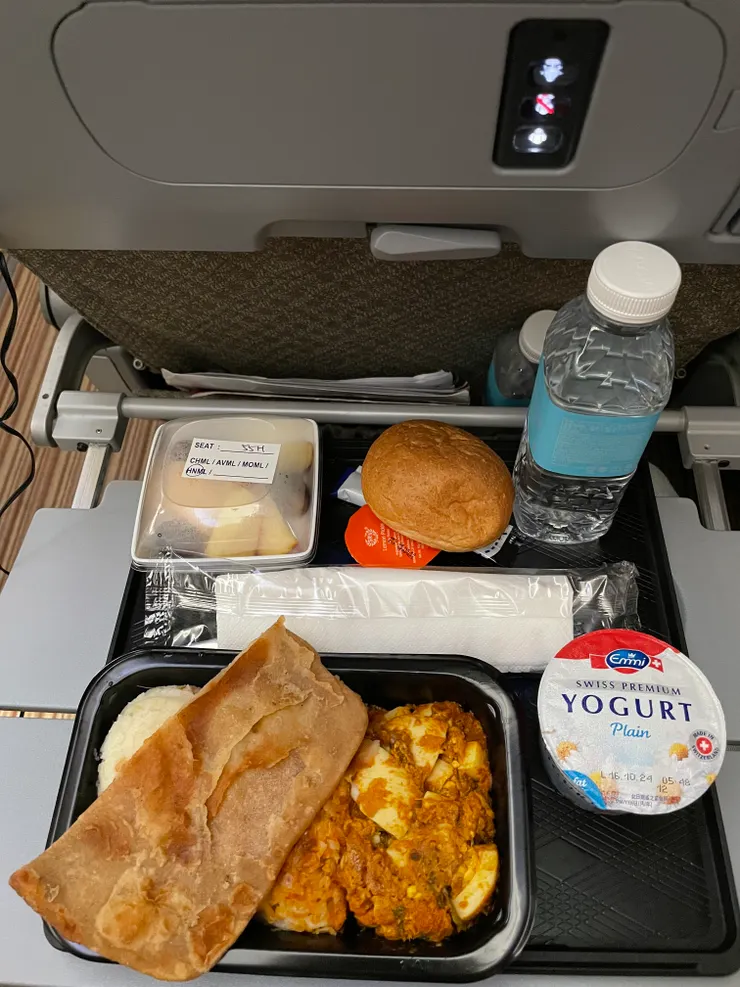 新加坡航空印度早餐機餐