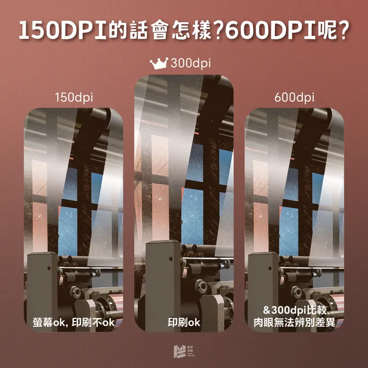 150DPI的話會怎樣？600DPI呢？