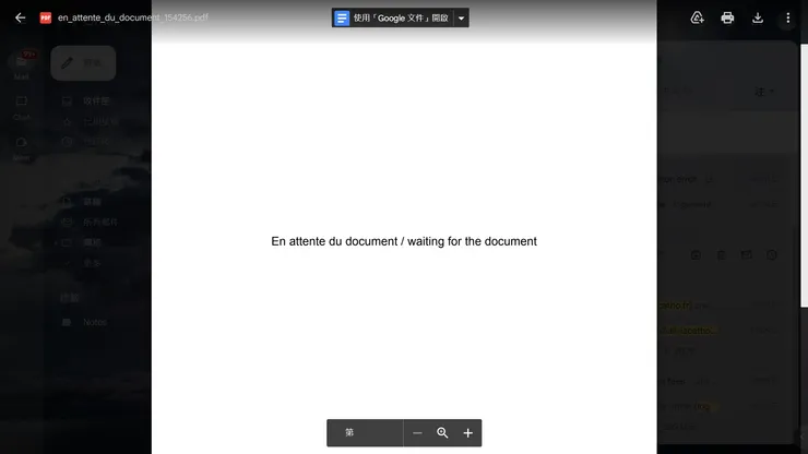 waiting for the document