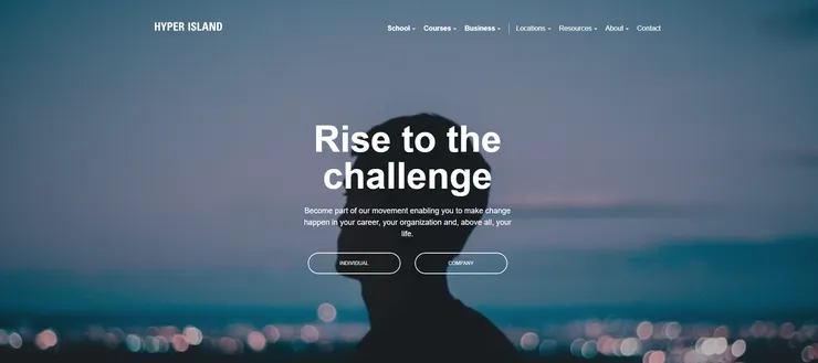Hyper Island網站首頁