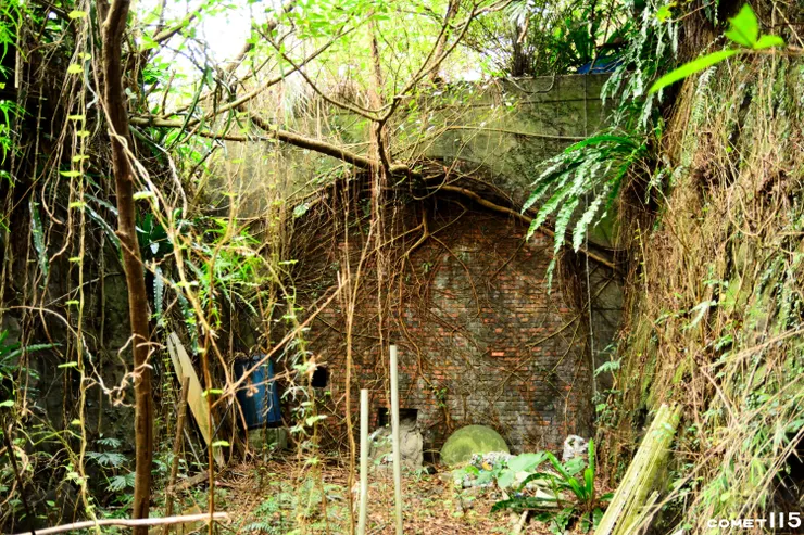 三號隧道西口被磚牆封閉(往海濱方向拍)