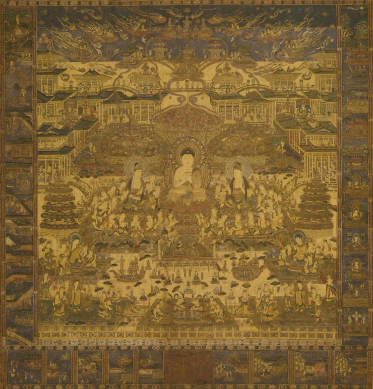 專心持念「阿彌陀佛」萬德洪名，期生淨土