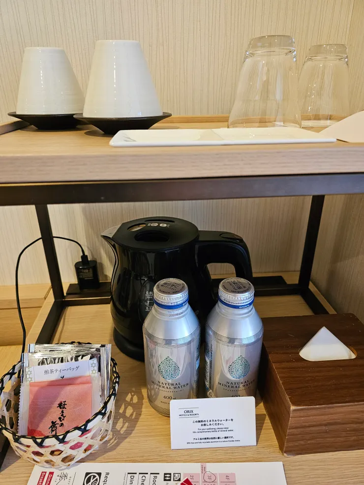 附贈的飲用水與小點心