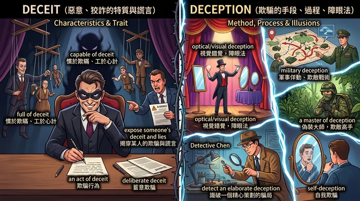 deceit vs. deception：釐清「狡詐」與「欺騙」差異》｜Jenny Hsu的沙龍