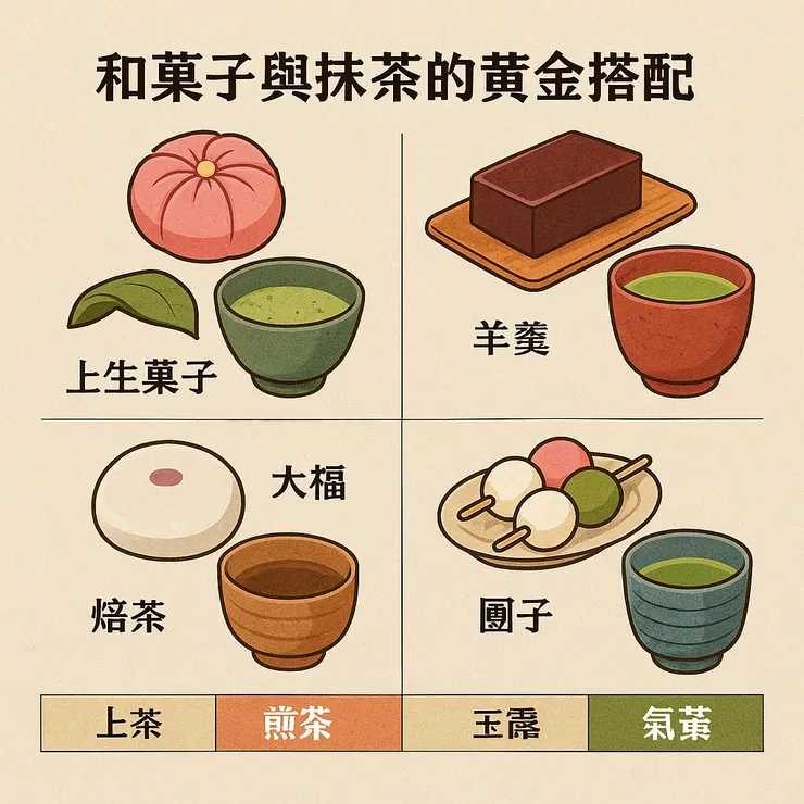 和菓子與抹茶的黃金搭配