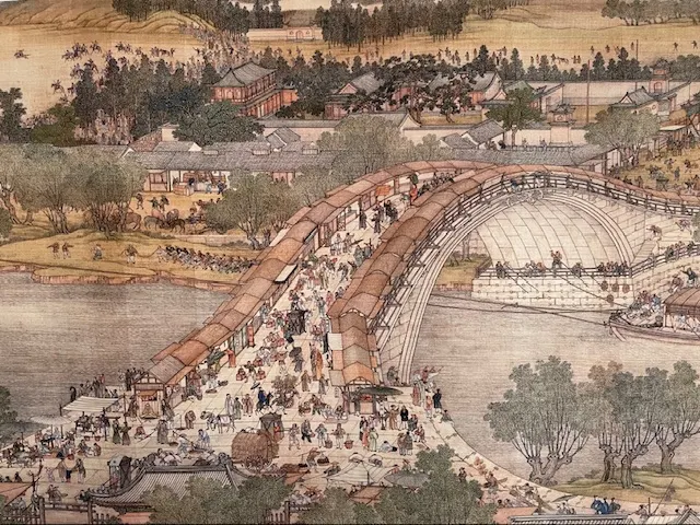 清明上河圖，買來的複印品。（作者拍攝）