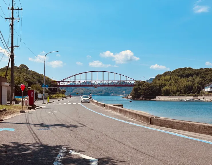 向島大橋，唯一沒有上去的橋，真的很難想像，這個是海😅