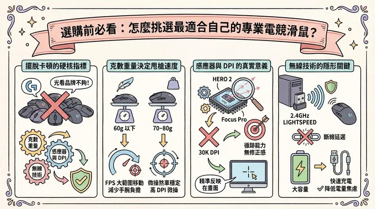 怎麼挑選最適合自己的專業電競滑鼠？
