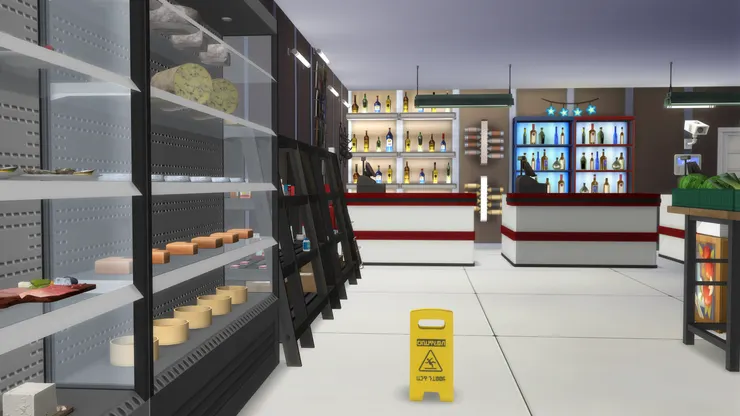 轉身望向收銀處。請大家留意一下天花板的燈。今次只是用了很普通的大燈。