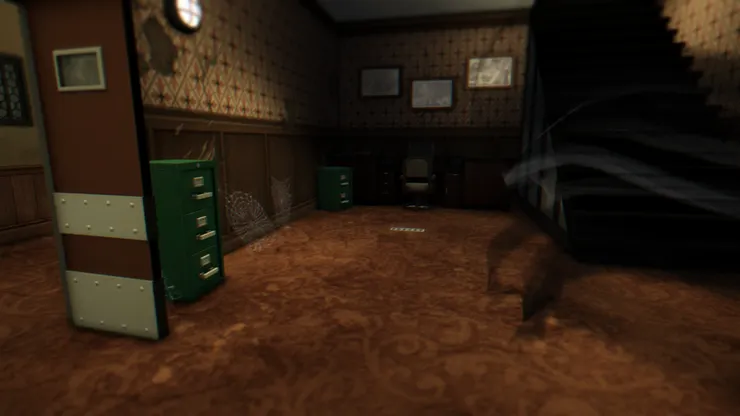 唯一的門進來後右手邊有台電腦，稱不上是大廳的玄關