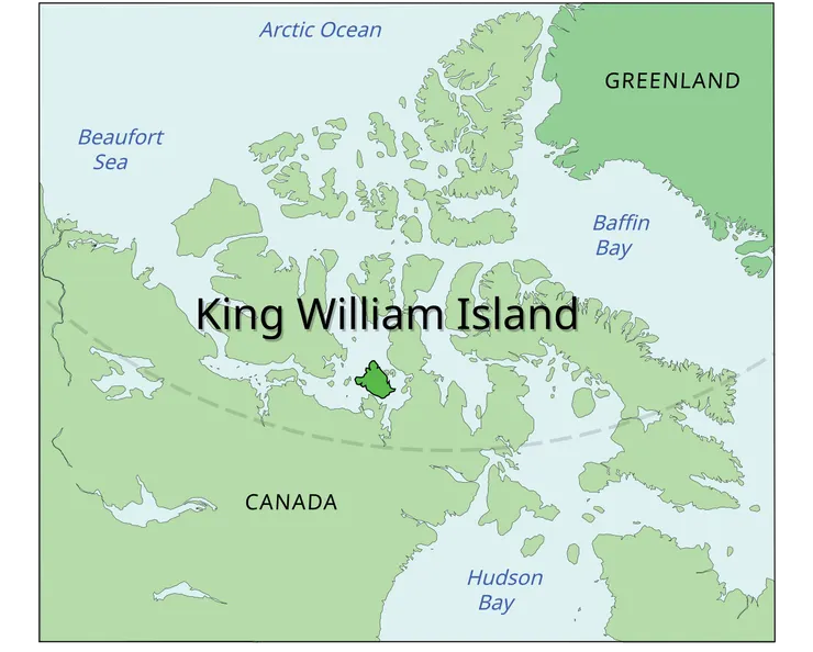 恐怖號戰艦在威廉王島南岸被發現。