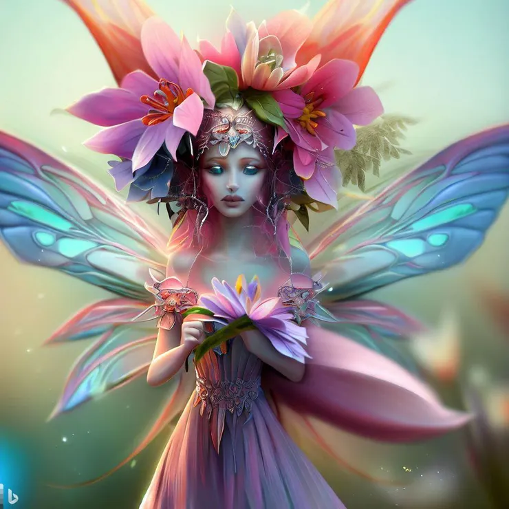 主題為蝴蝶精靈，圖片為Bing製作