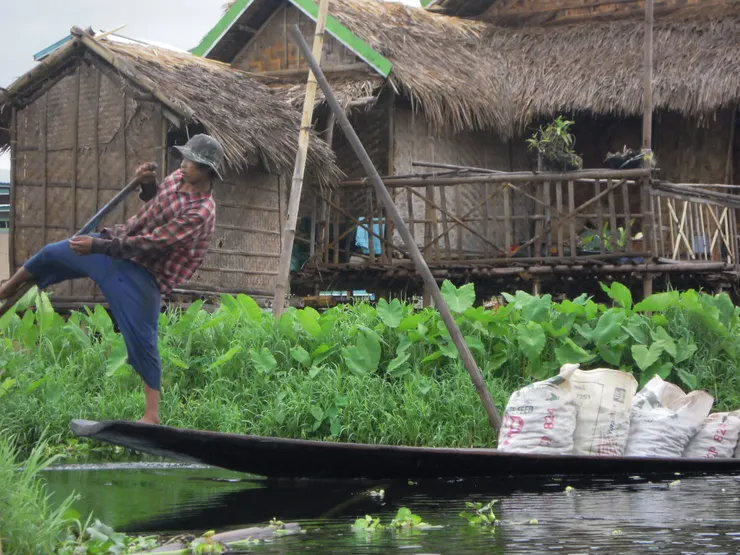 路上風景:單腳划船的真功夫