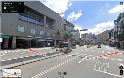 中和環球購物中心外送機車停車位置