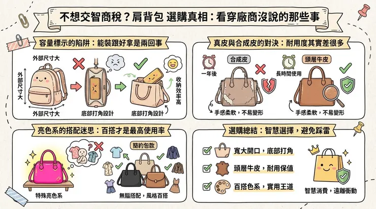 不想交智商稅？肩背包 選購真相：看穿廠商沒說的那些事