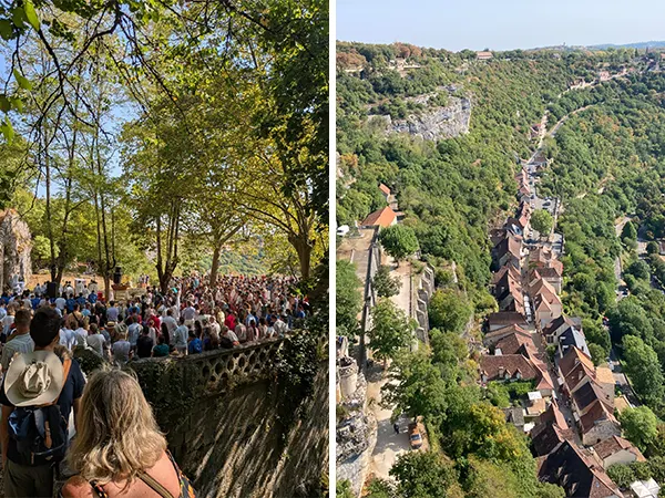 聖母升天日的關係在步道中段的露台上正好有露天彌薩