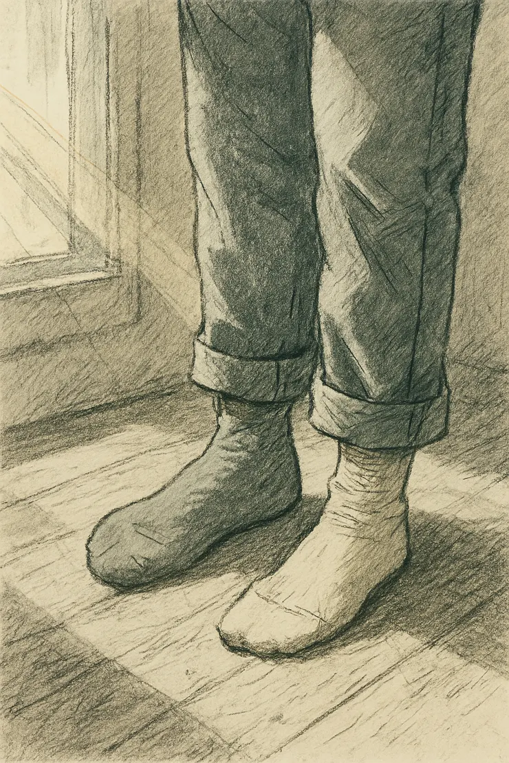 襪子穿反的那天，我沒有改正它