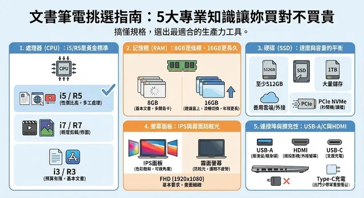 文書筆電挑選指南