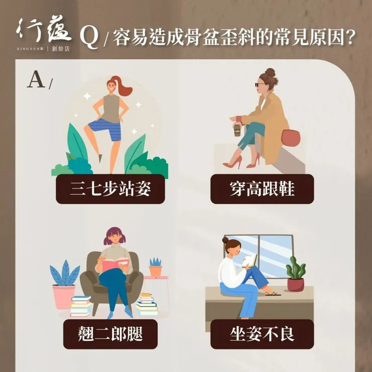 行蘊QA｜容易造成骨盆歪斜的常見原因