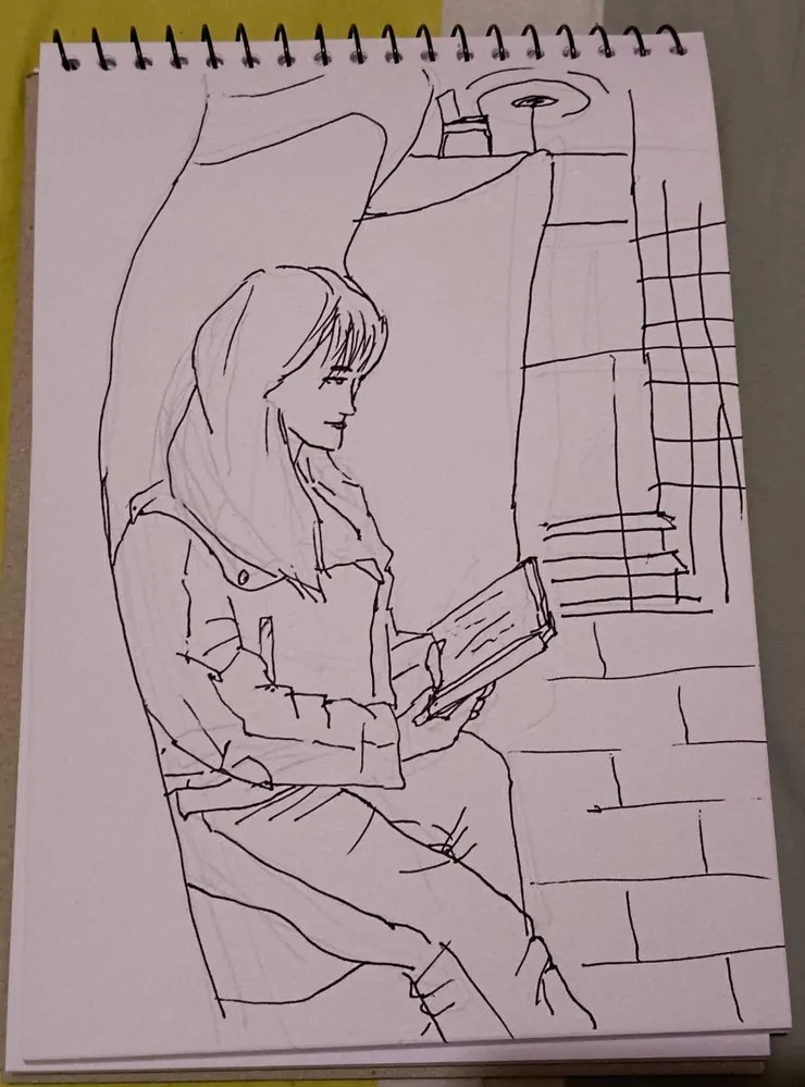 使用斑馬牌0.5黑色簽字筆打稿