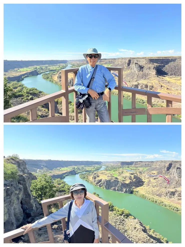 雙瀑遊客中心旁的觀景台