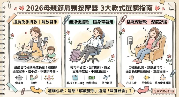 母親節肩頸按摩器選購指南